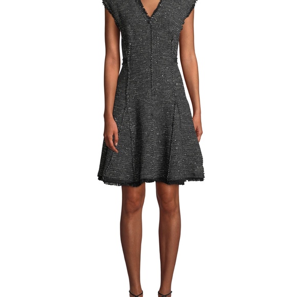 Rebecca Taylor Black Sparkle Tweed dress NEW~with Tag - Picture 6 of 8